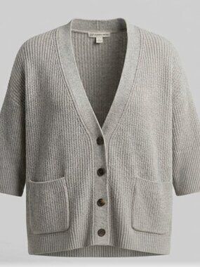 GAP Light Grey Marl Oversized Ribbed Cardigan  XS/X
